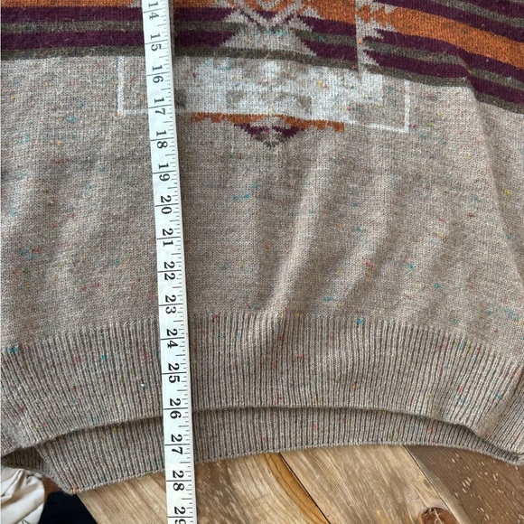 Mens Vintage Sweater Made in Italy Southwestern Sweater Aztec XL - Picture 7 of 10
